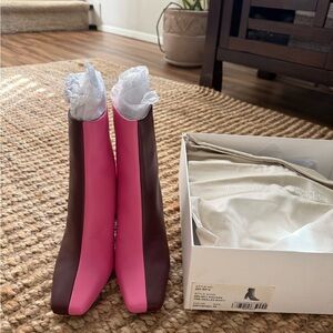 NWT Jonathan Simkhai Pink and Burgundy Women's Boots